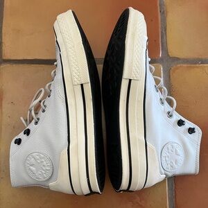 Leather Water Resistant Converse Chuck Taylor AllStar High Top Platform Sneakers